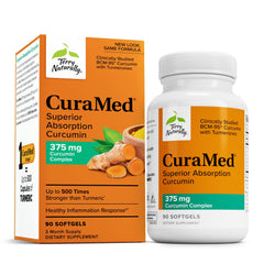 Terry Naturally CuraMed 375mg bottle ready for daily antioxidant support.