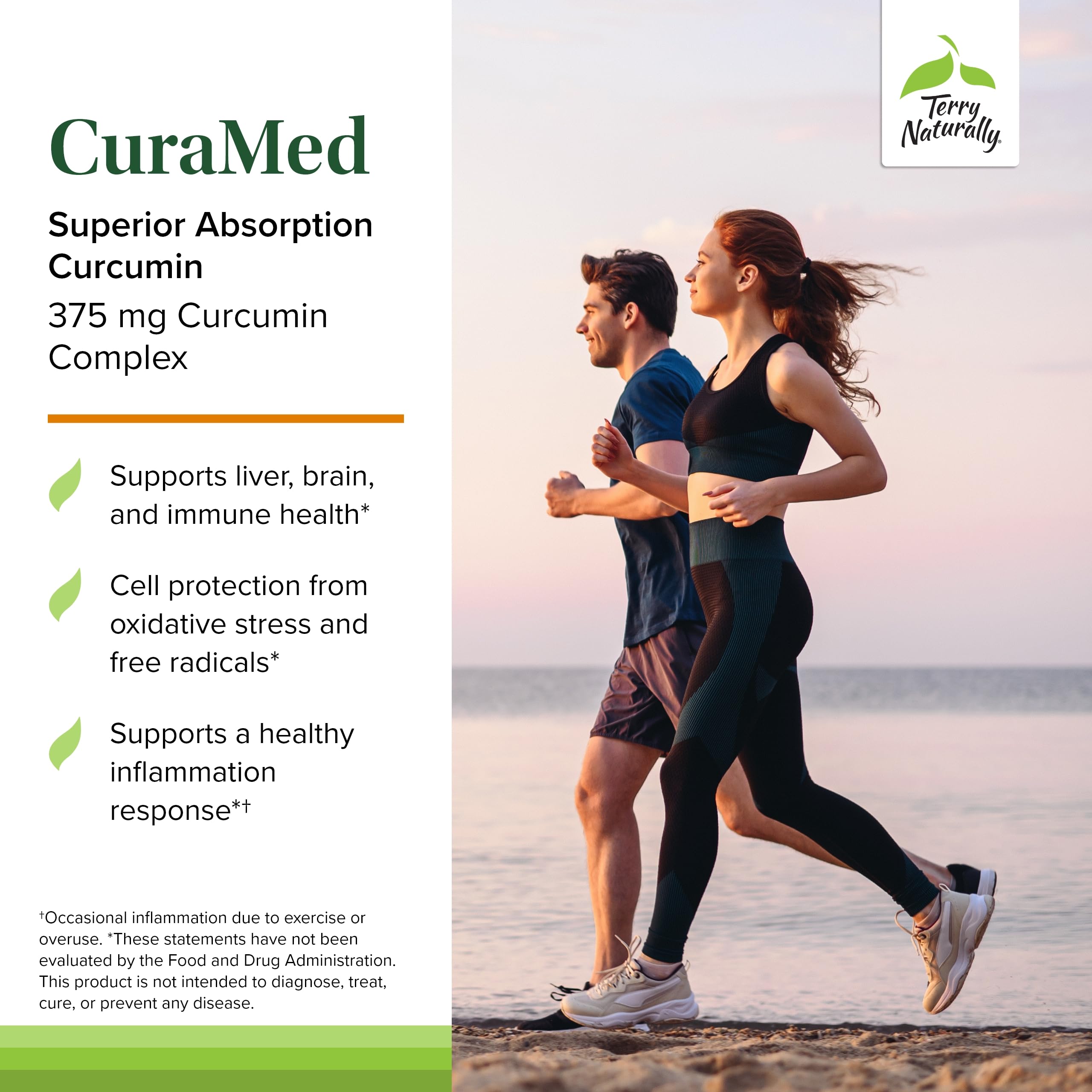 Terry Naturally CuraMed turmeric essential oil blend for enhanced curcumin absorption.