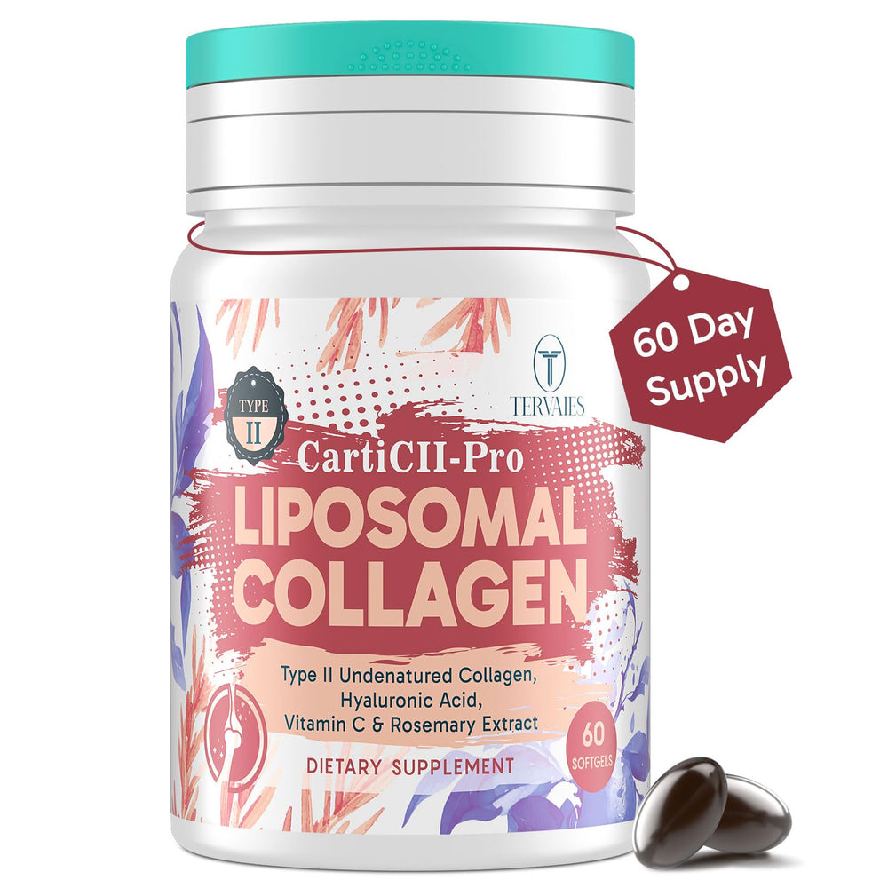 Tervaies liposomal collagen joint softgel emphasizing enhanced absorption.