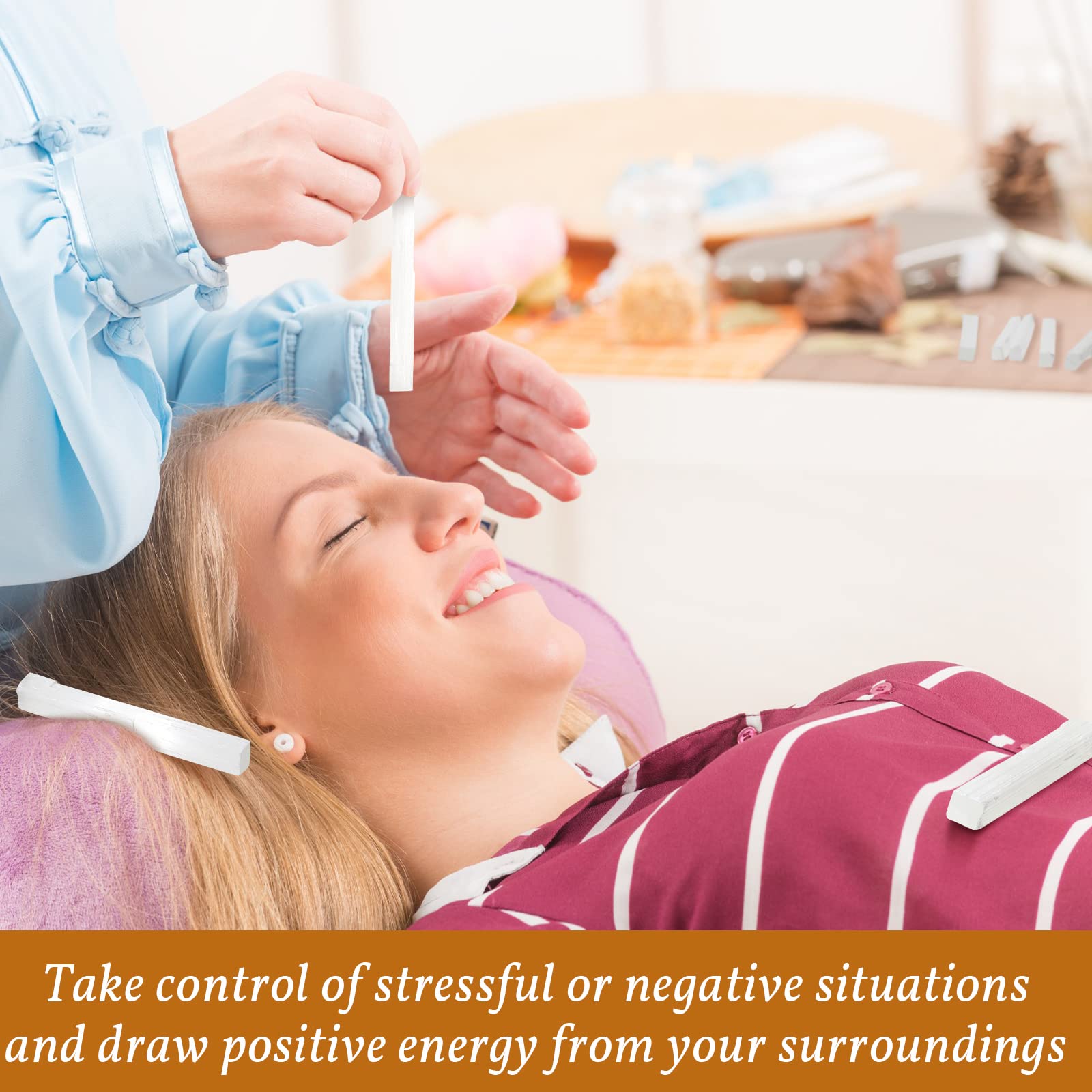 Tessco for you selenite wand decorates a bedroom for tranquil vibes