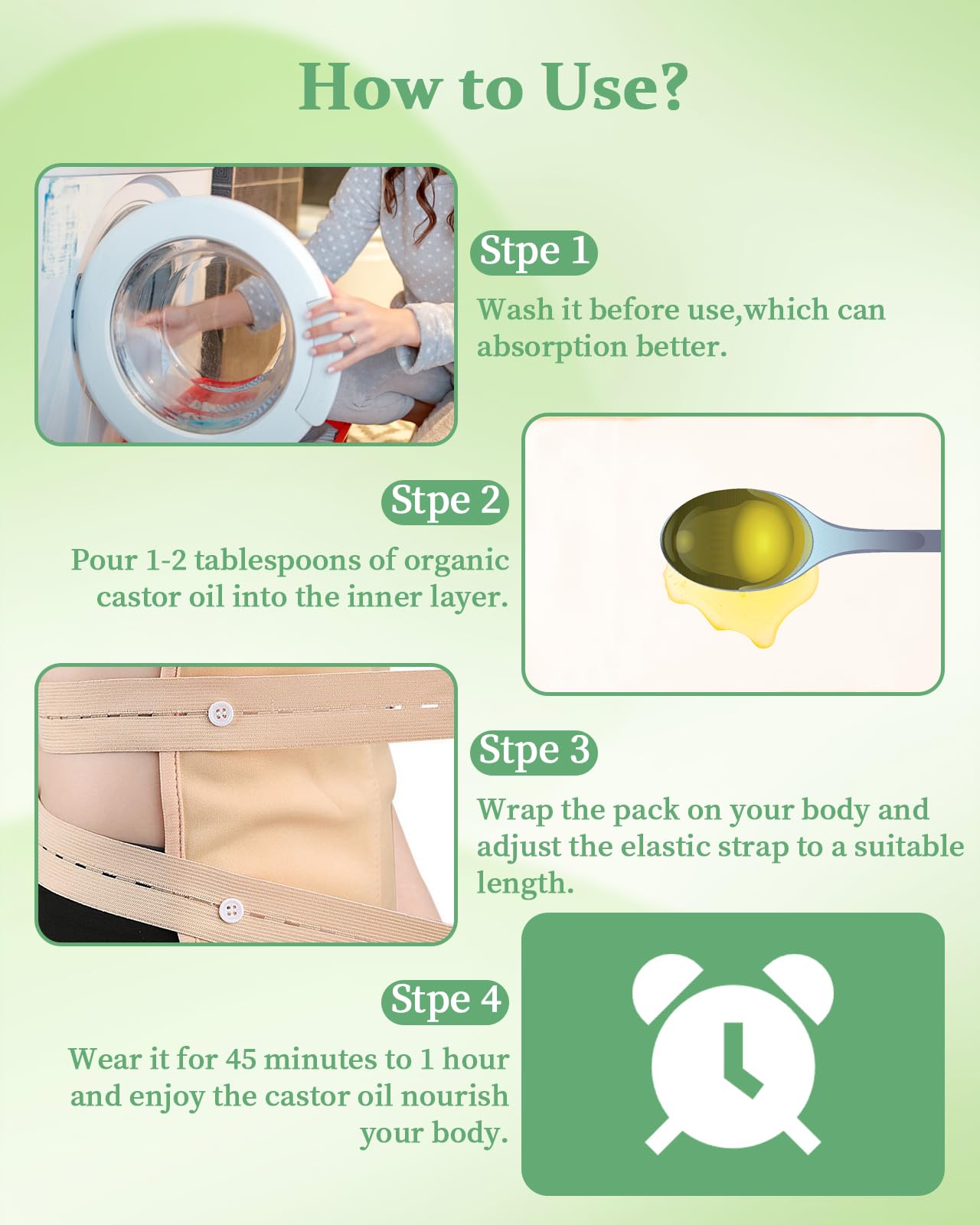 Texpot Castor Oil Pack Wrap knee one, keeps the pad in place during activity