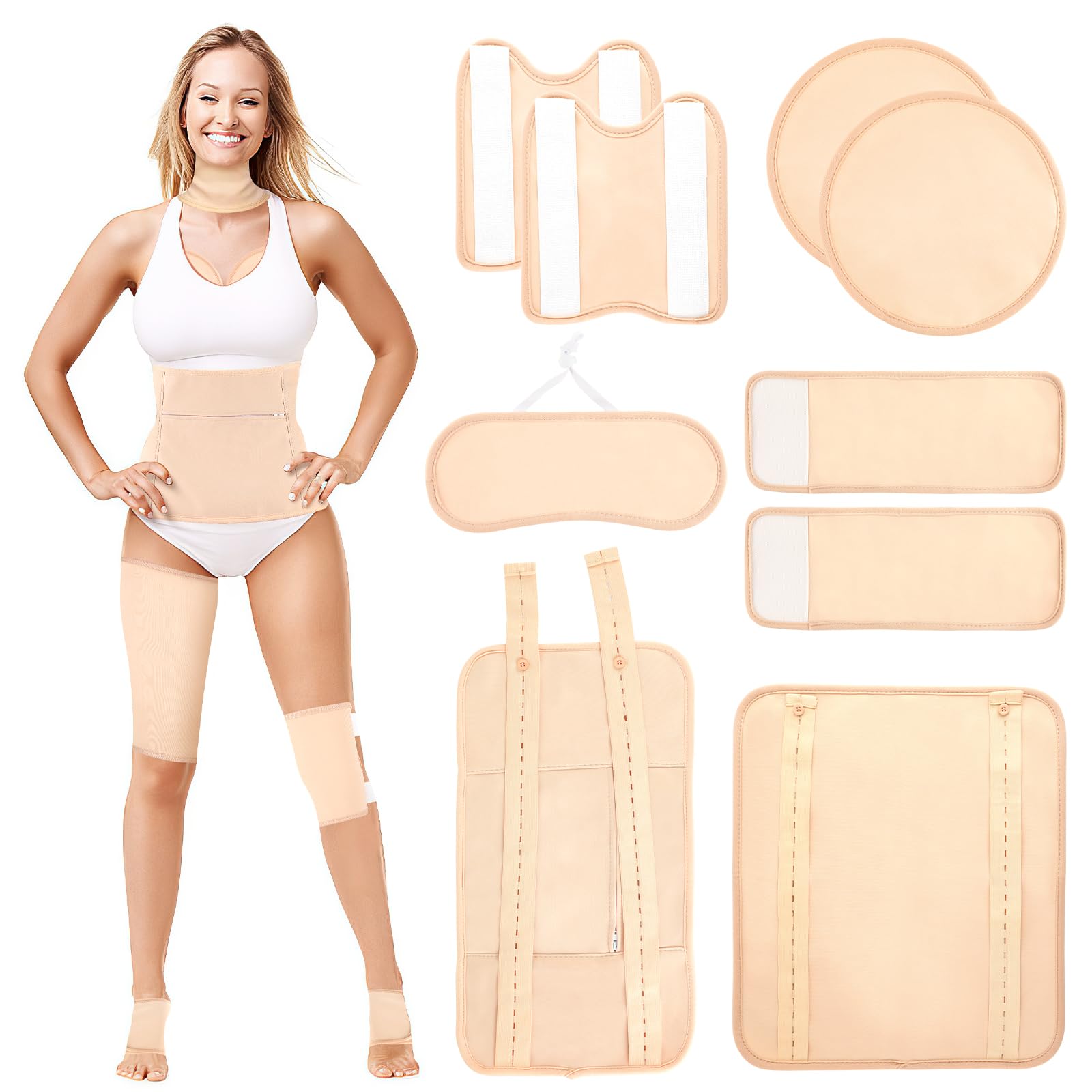 Texpot Castor Oil Pack Wrap neck close-up with adjustable buckle for secure comfort