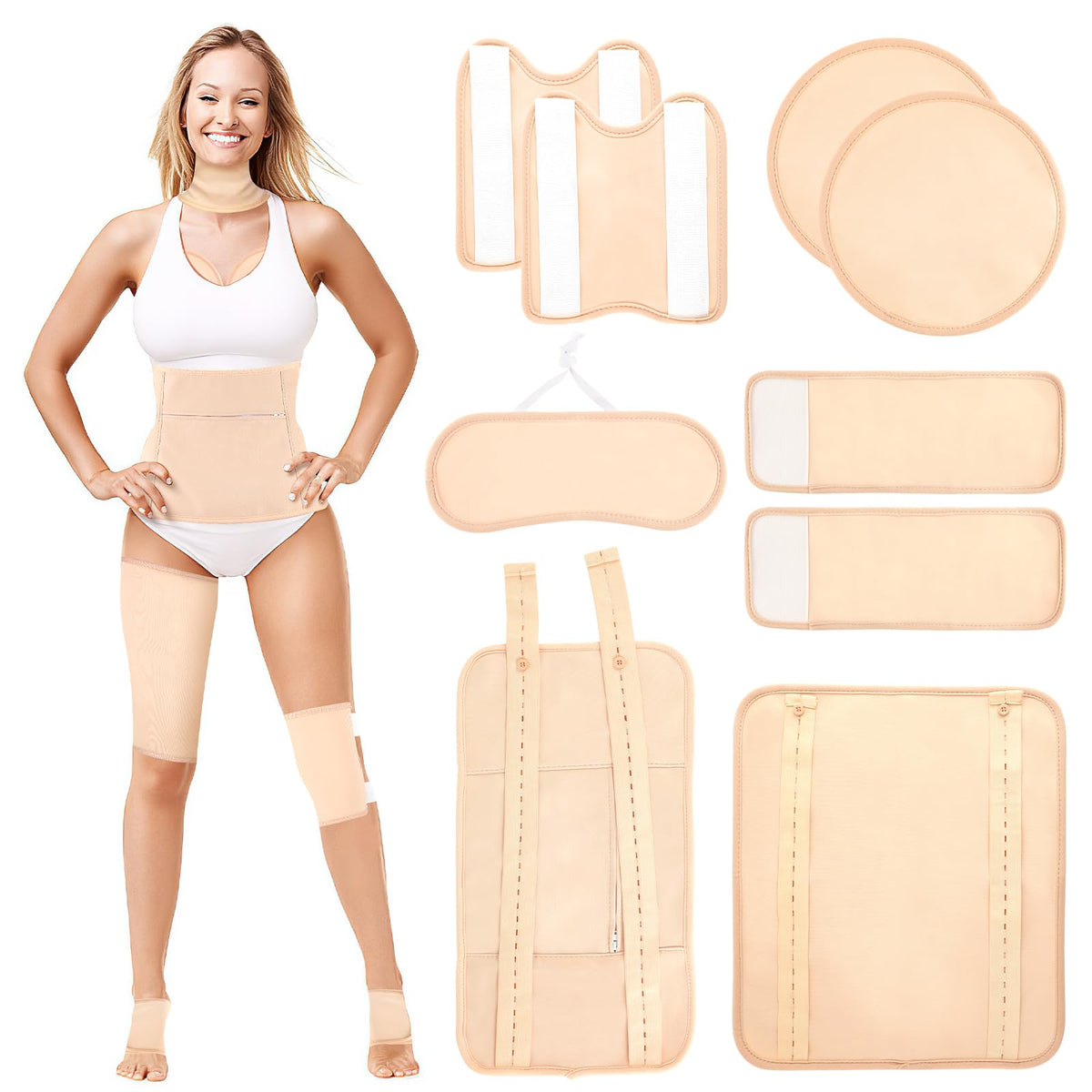 Texpot Castor Oil Pack Wrap neck close-up with adjustable buckle for secure comfort