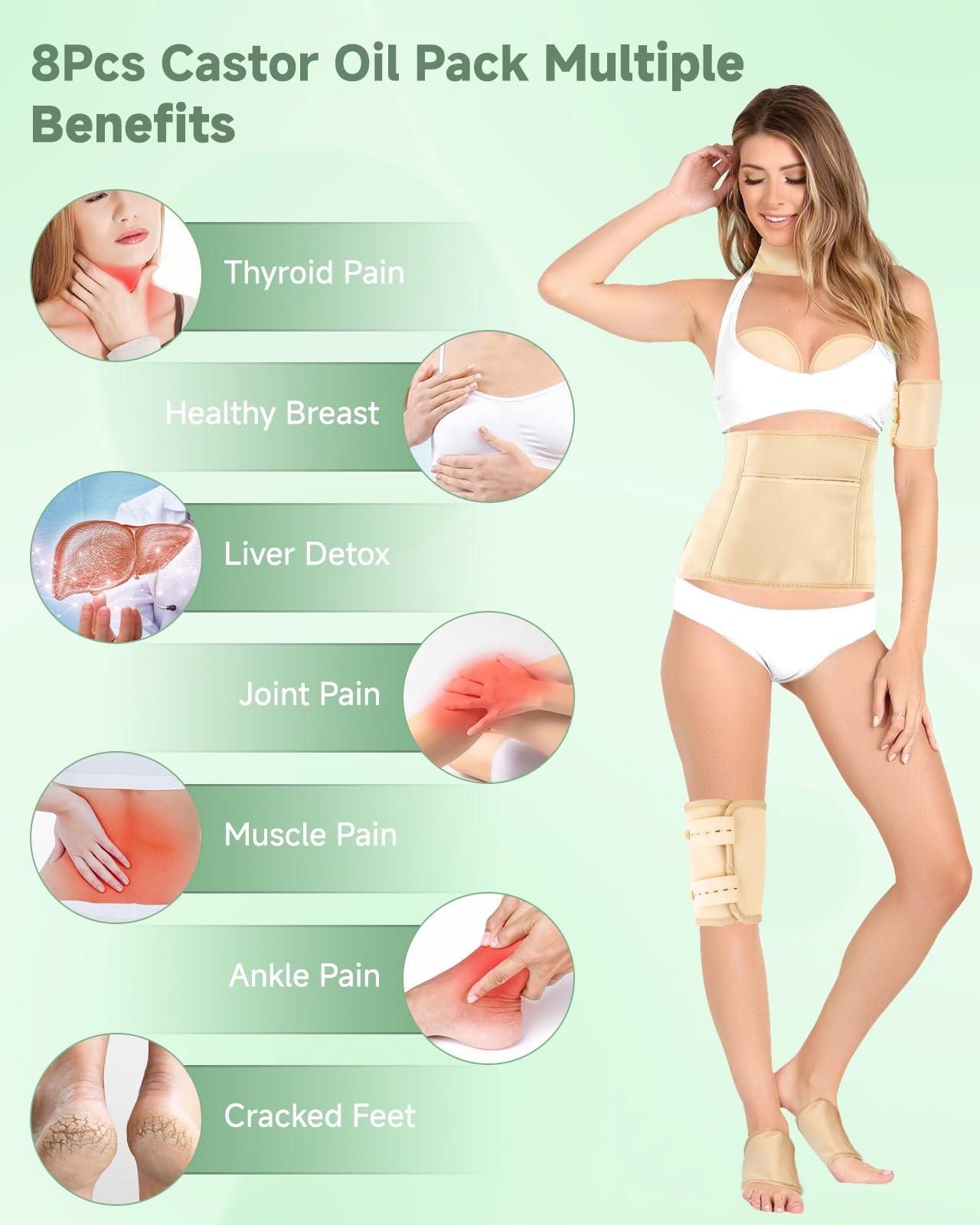 Texpot stomach wrap features a zipper pocket for heated or cooled relief.