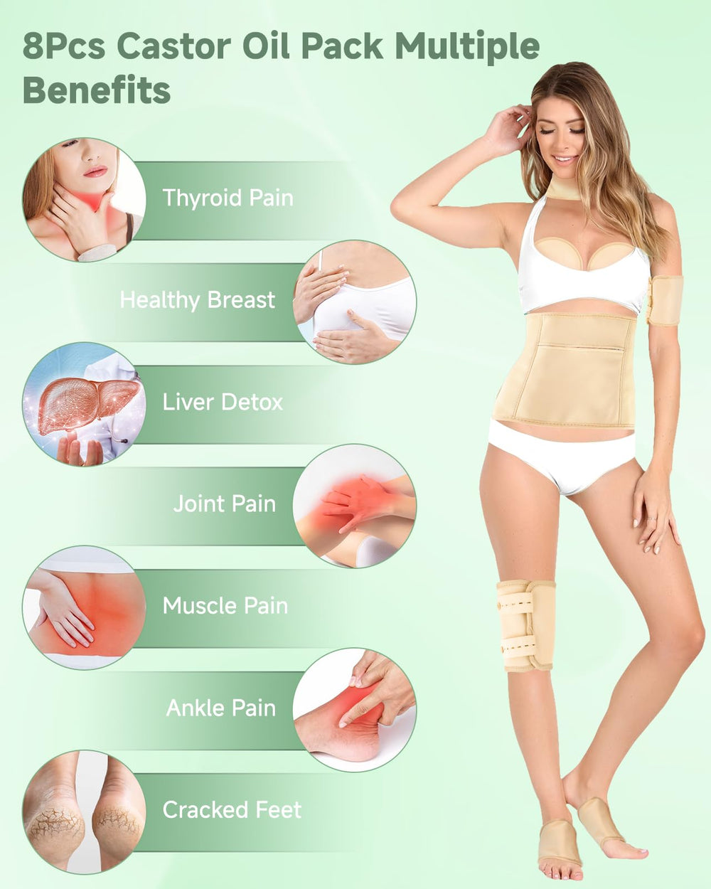 Texpot stomach wrap features a zipper pocket for heated or cooled relief.