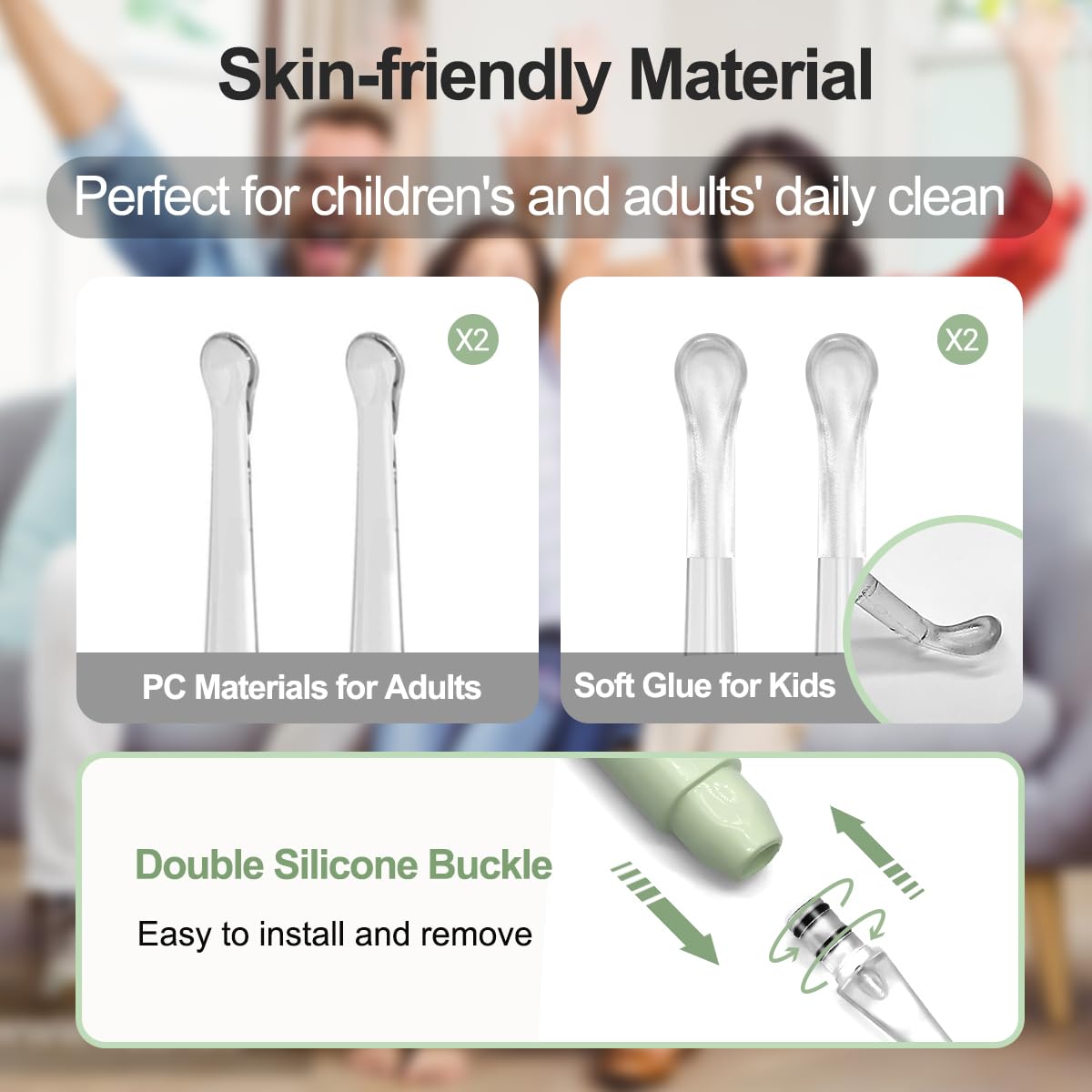 TEYIYES double-ended spiral spoon for effective cleaning and soothing massage