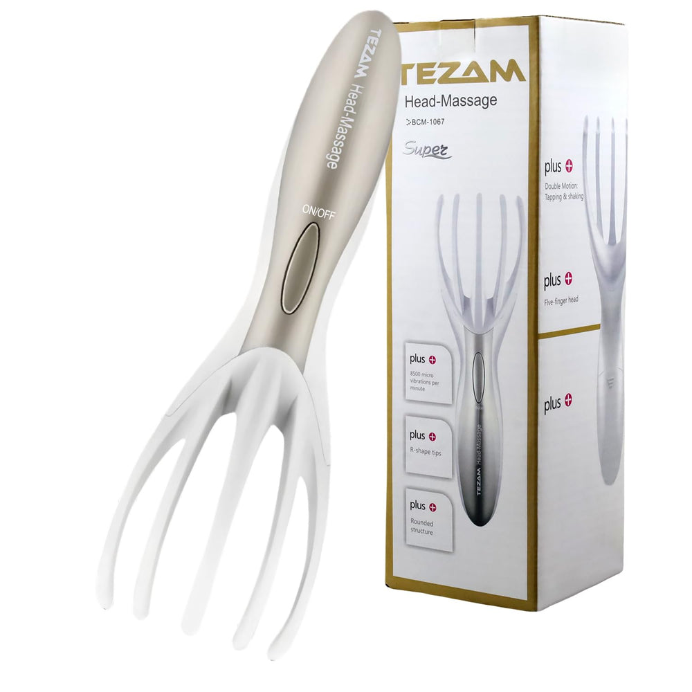 Tezam electric head massager five fingers closeup for soothing scalp massage