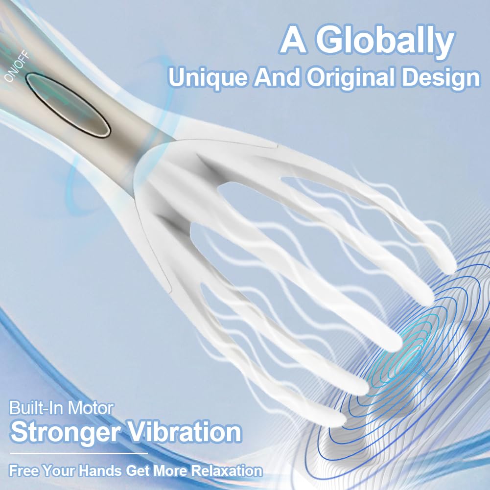 Tezam head massager in use view highlighting ergonomic design