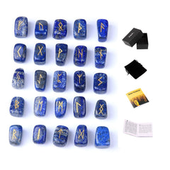 TGS Gems RN001 lapis lazuli rune stones set for meditation.