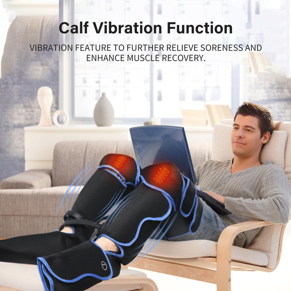 TGS leg massager foot compression comforts tired feet.