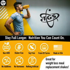 TGS Nutrition whey protein smoothie mix adds body without grit