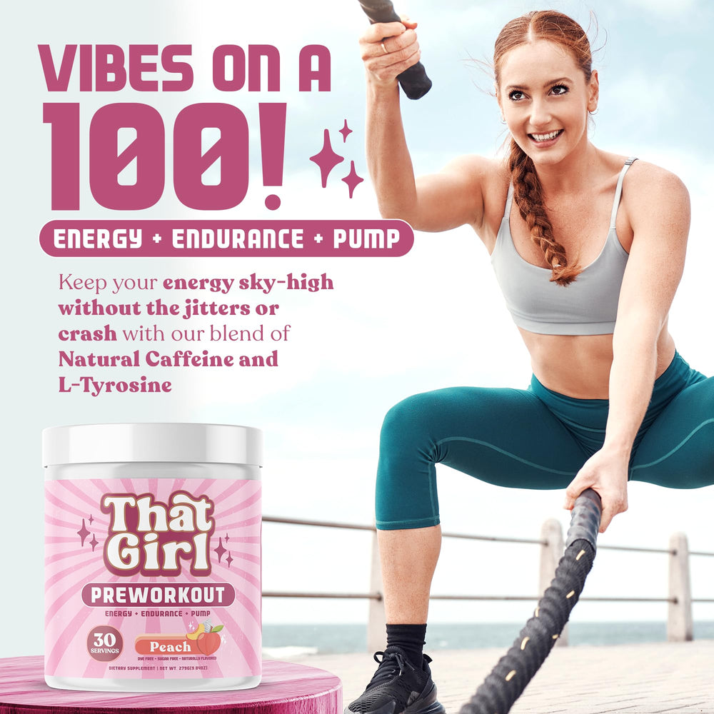 That Girl Pre Workout pump action signals stronger pumps during training.