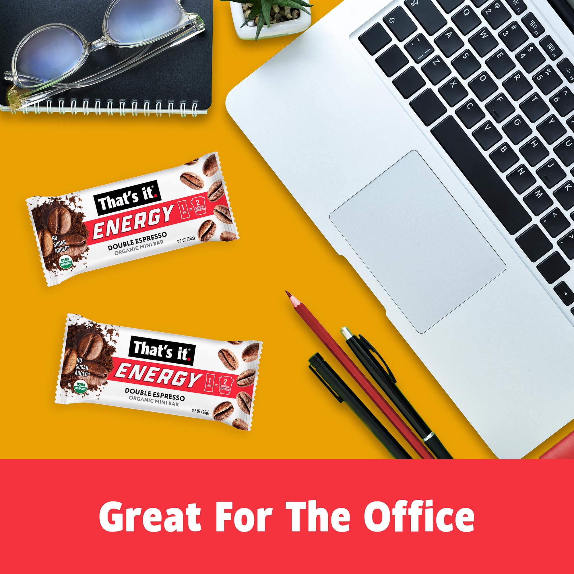 That's it bold espresso flavor visible in a bite-sized bar for coffee lovers.