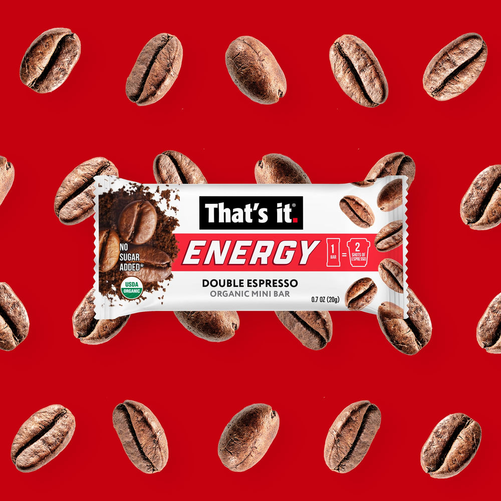 That's it grab-and-go energy bar ready for travel, gym, or backpack use.