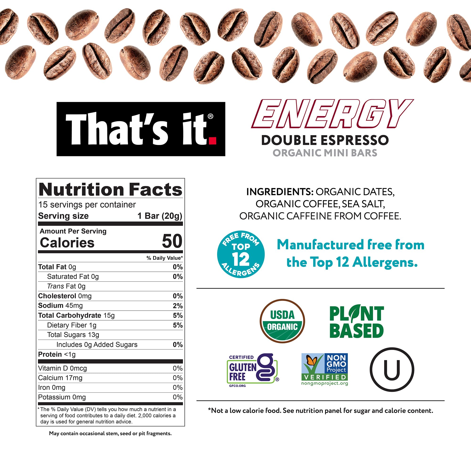 That's it packaging closeup showing no added sugar and simple ingredients.