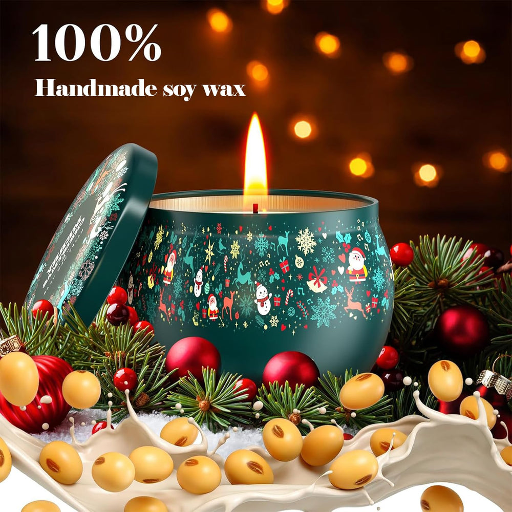 THAUSDAS Aromatherapy Christmas Candle lit burn creates cozy ambience