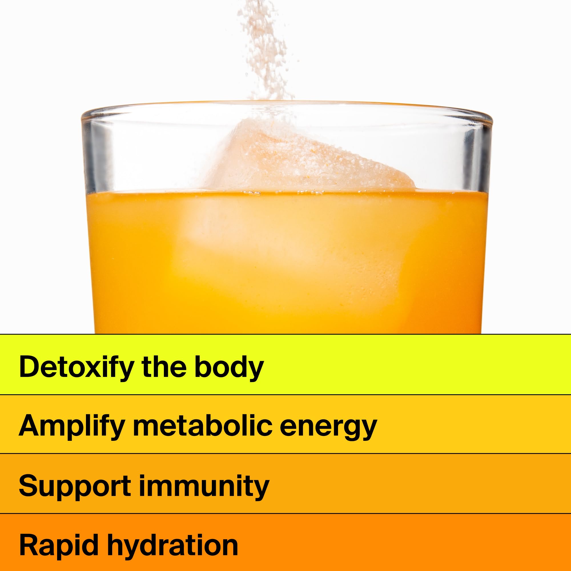 The Absorption Company electrolyte packets poured into water for quick hydration
