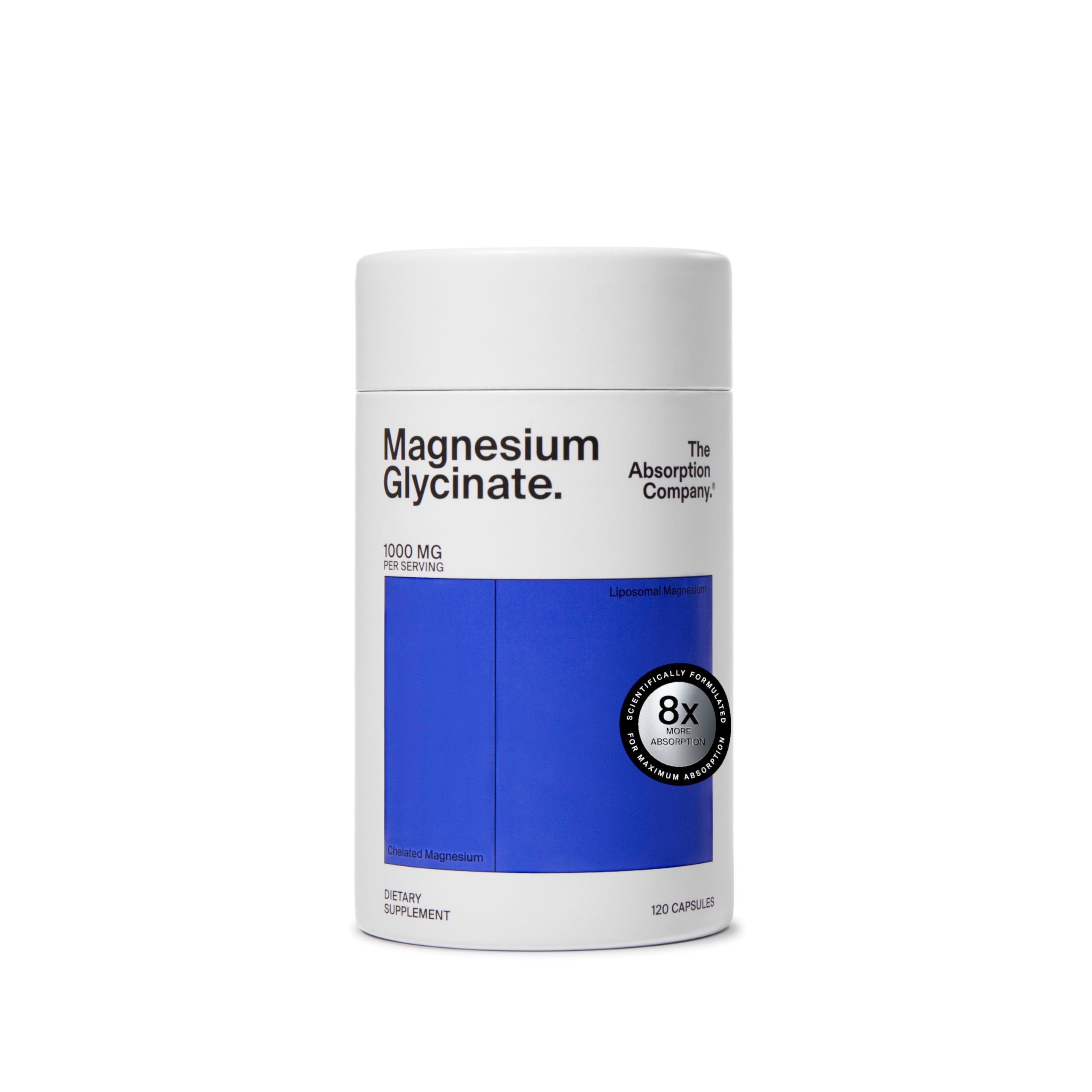 The Absorption Company magnesium glycinate 1000mg bottle for daily wellness.