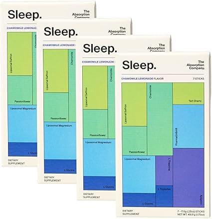 The Absorption Company Sleep Aid Powder jar shows a calming blend for night-time wind-down.