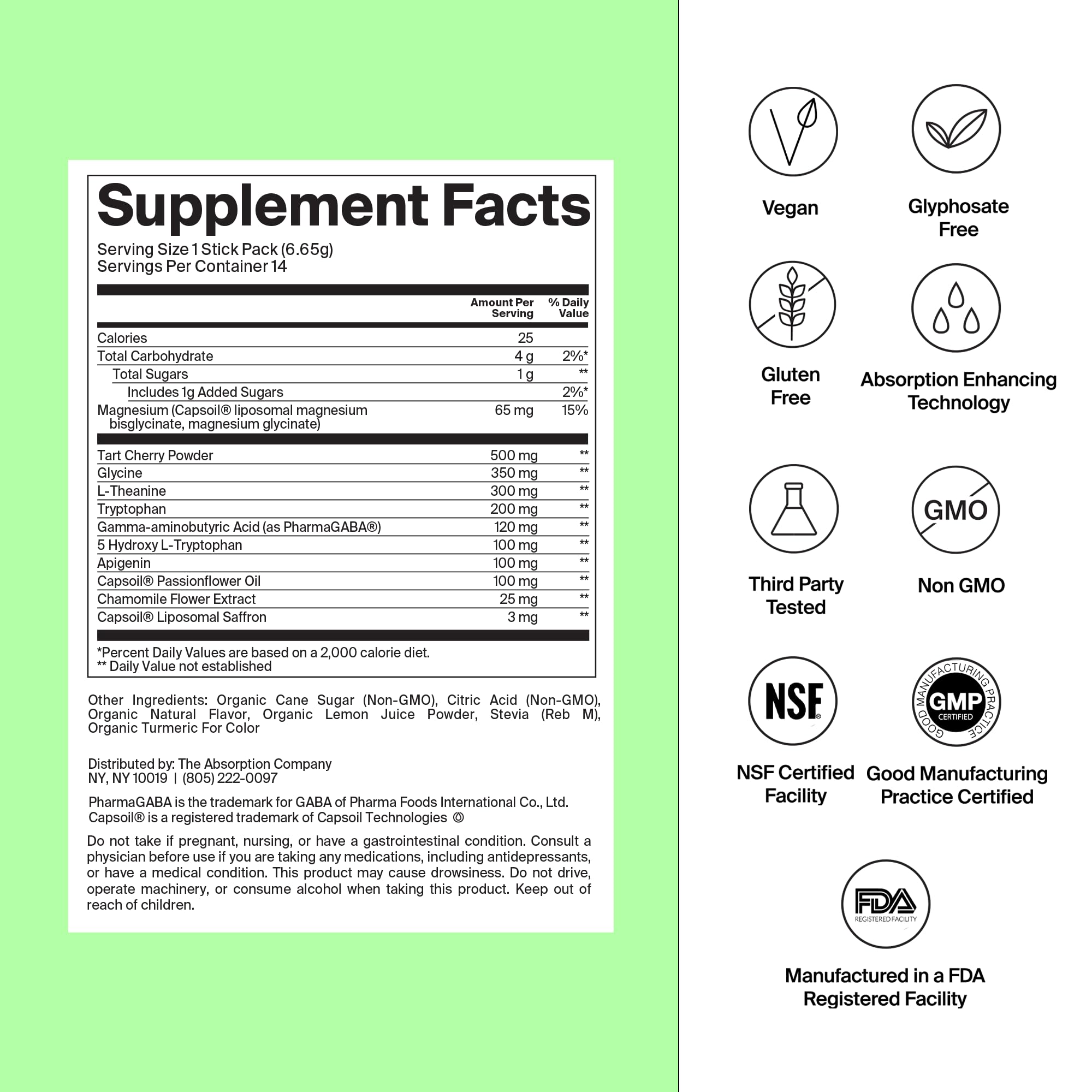 The Absorption Company Sleep Aid Powder scoop for easy nightly dosing.