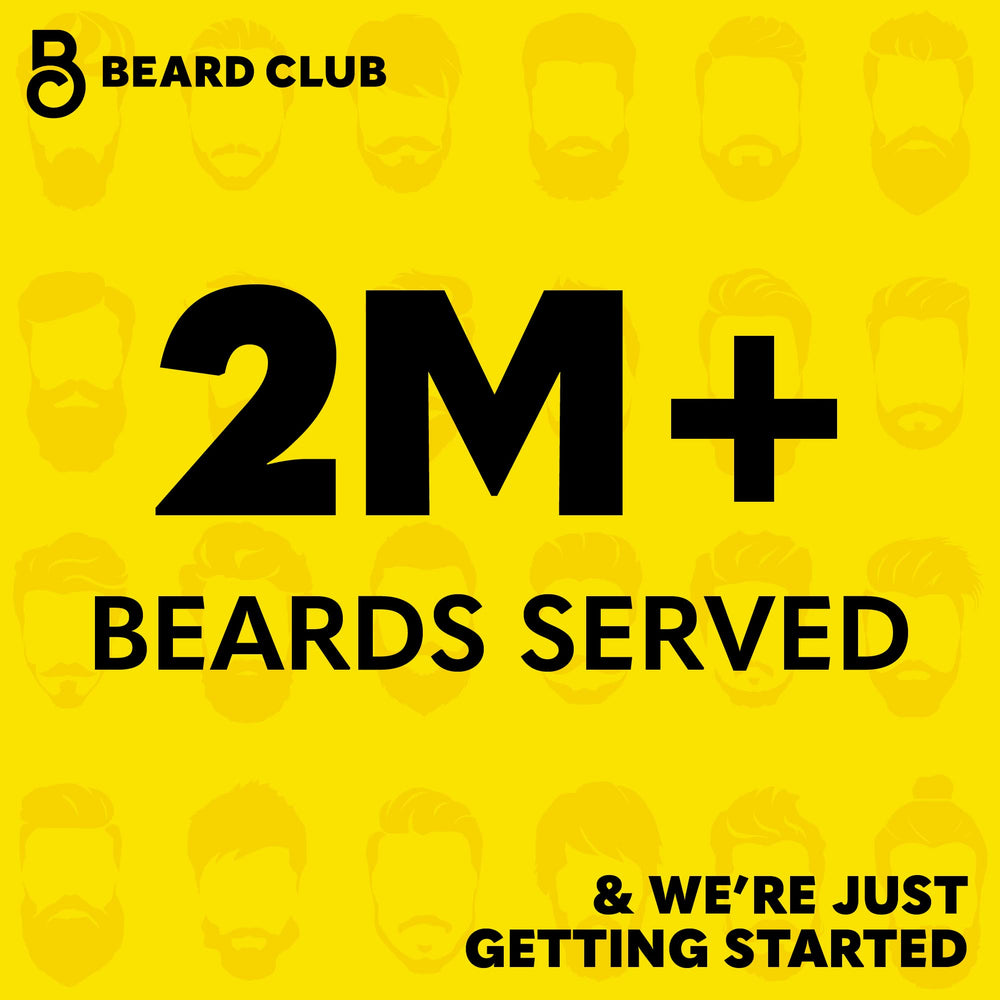 The Beard Club Biotin Beard Growth Gummies packaging box communicates gift-ready wellness appeal