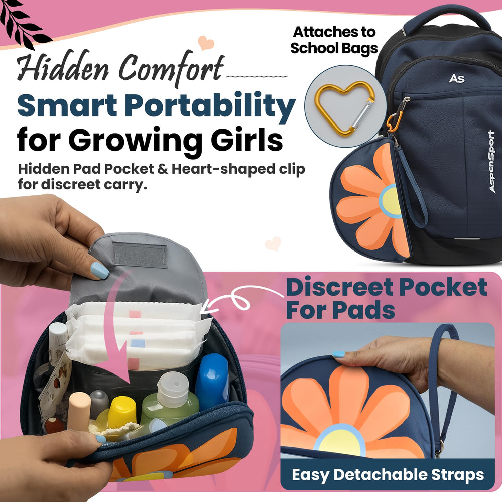 The Bloom 16pc blue kit with wrist strap offers easy access on the go.