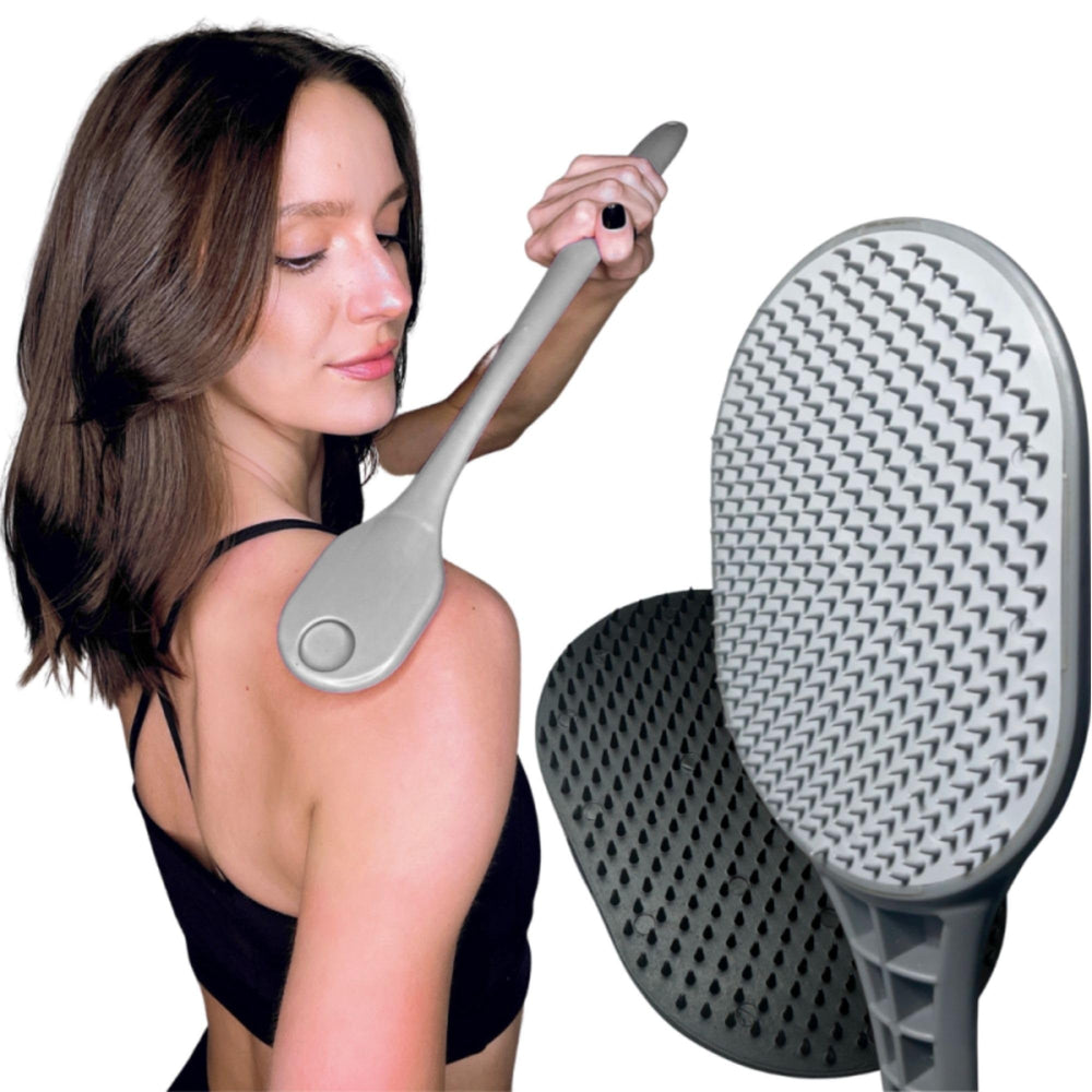The Body Scratcher back-scratcher with a large surface for easy itch relief.