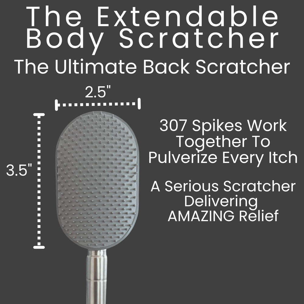 The Body Scratcher full-body use delivers quick itch relief and surface exfoliation.