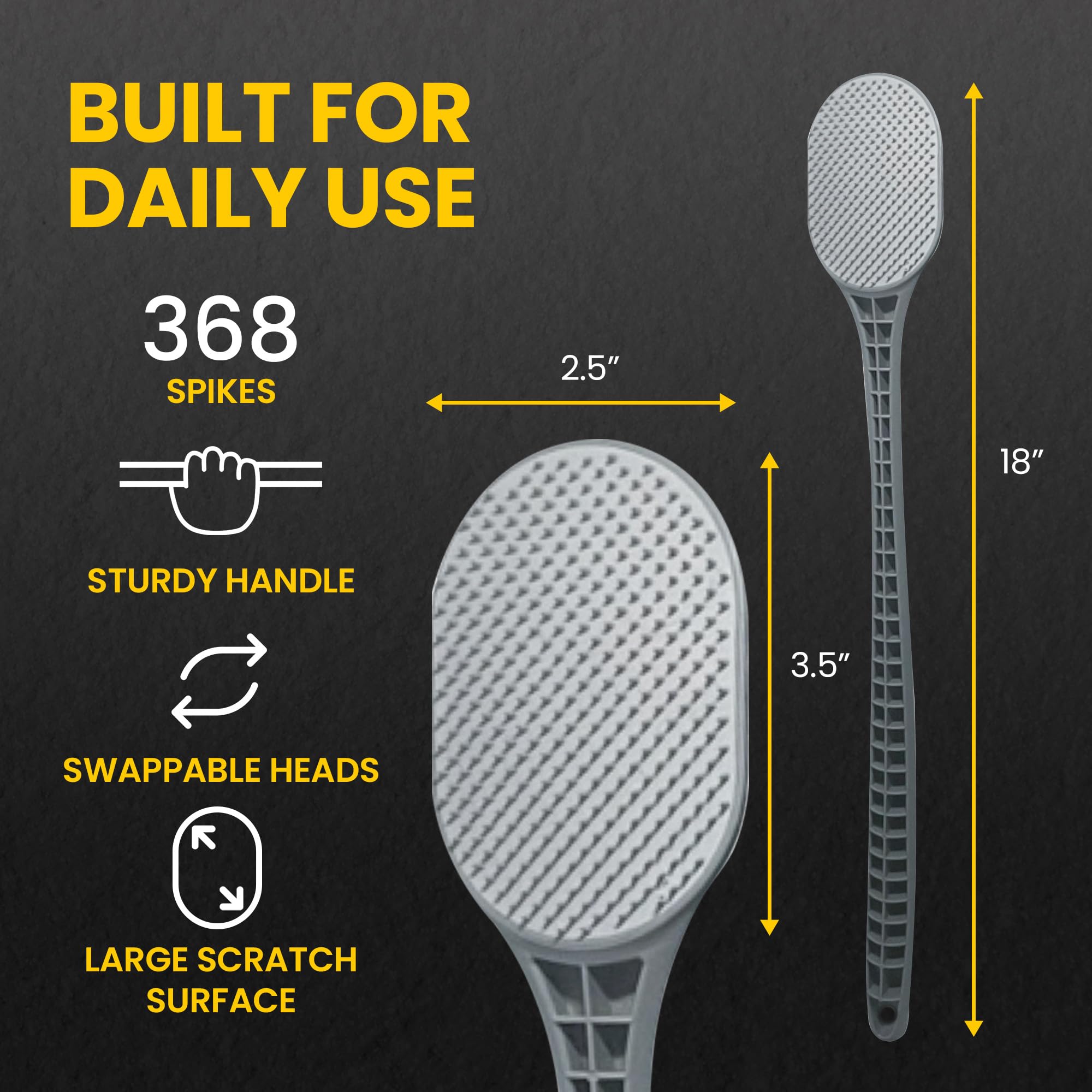 The Body Scratcher in-use-back-itch-relief demonstrating instant soothing scratch.