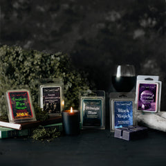 The Candle Daddy Salem melts tray showcasing five wax cubes for cozy autumn vibe