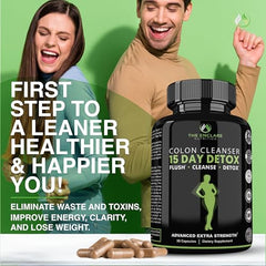 The Enclare Colon Cleanse packaging illustrating a 15-day detox plan
