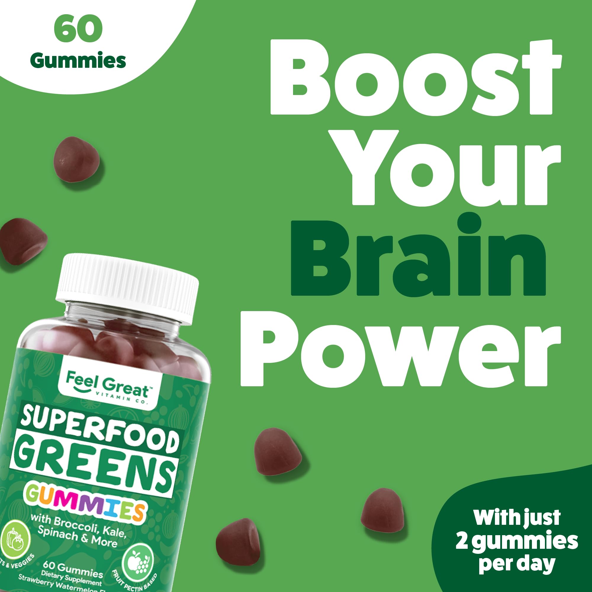 The Feel Great Vitamin Company Super Greens Gummies travel-friendly resealable bottle usage.