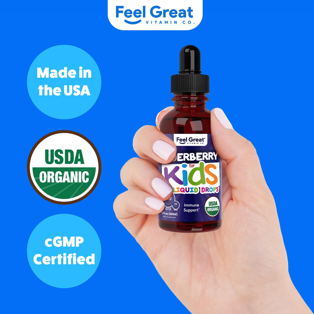 The Feel Great Vitamin Company travel-friendly 2oz bottle fits in bags