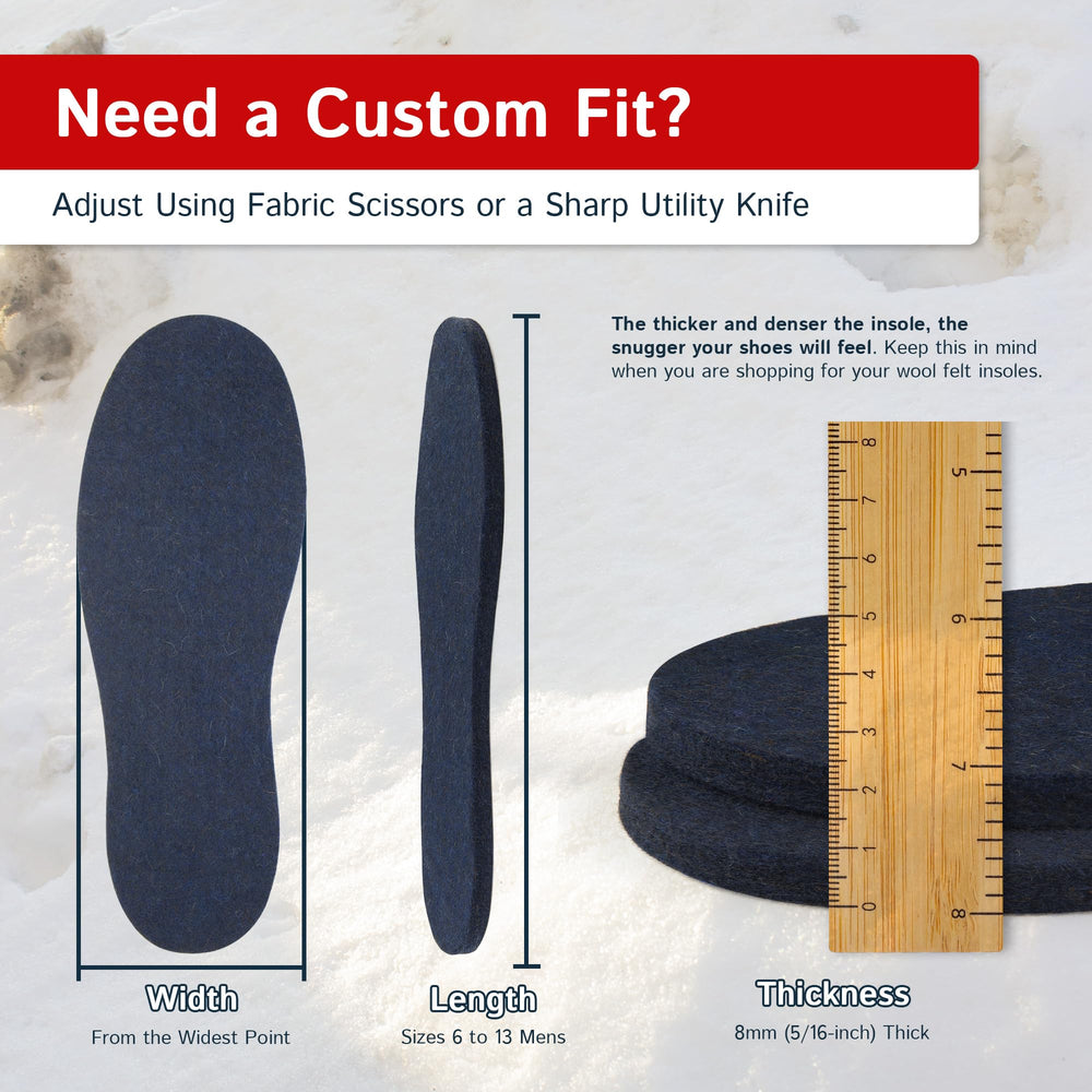 The Felt Store insoles are easy to care for and maintain long-lasting softness.