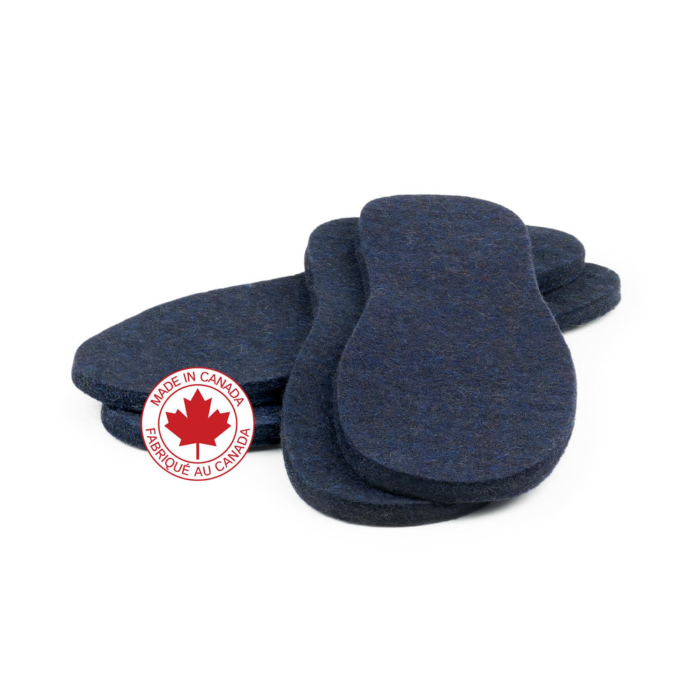 The Felt Store wool felt insoles pack, all-day comfort and warmth for any shoe.