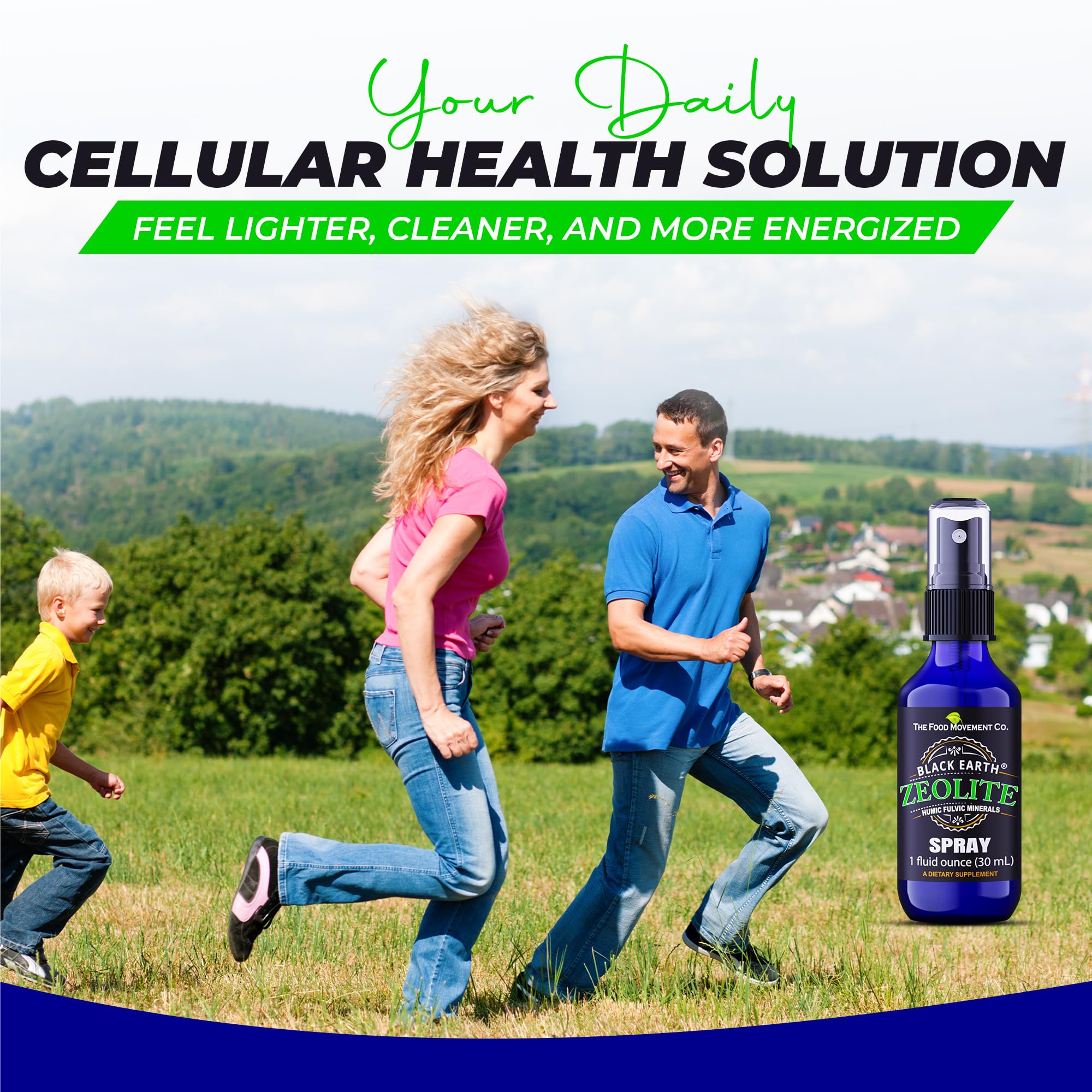 Vegan zeolite spray packaging emphasizing cruelty-free daily use