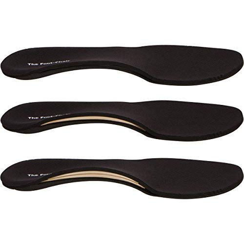 The Foot Chair full-length contoured footbeds relieve pressure from the heel and forefoot.