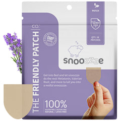 The Friendly Patch CO snooze patch on the wrist for gentle nightly support