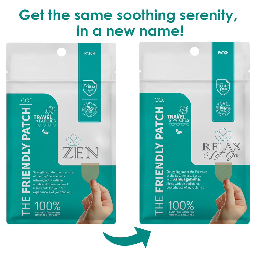 The Friendly Patch Relax patch on the arm for on-the-go support