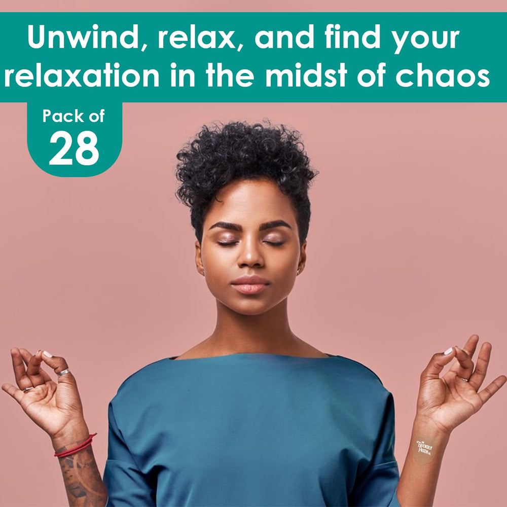Water-resistant Relax & Let Go patch during light activity