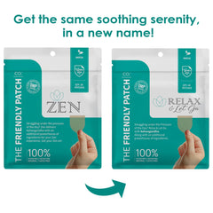 Relax & Let Go patch worn on the upper arm showing long wear
