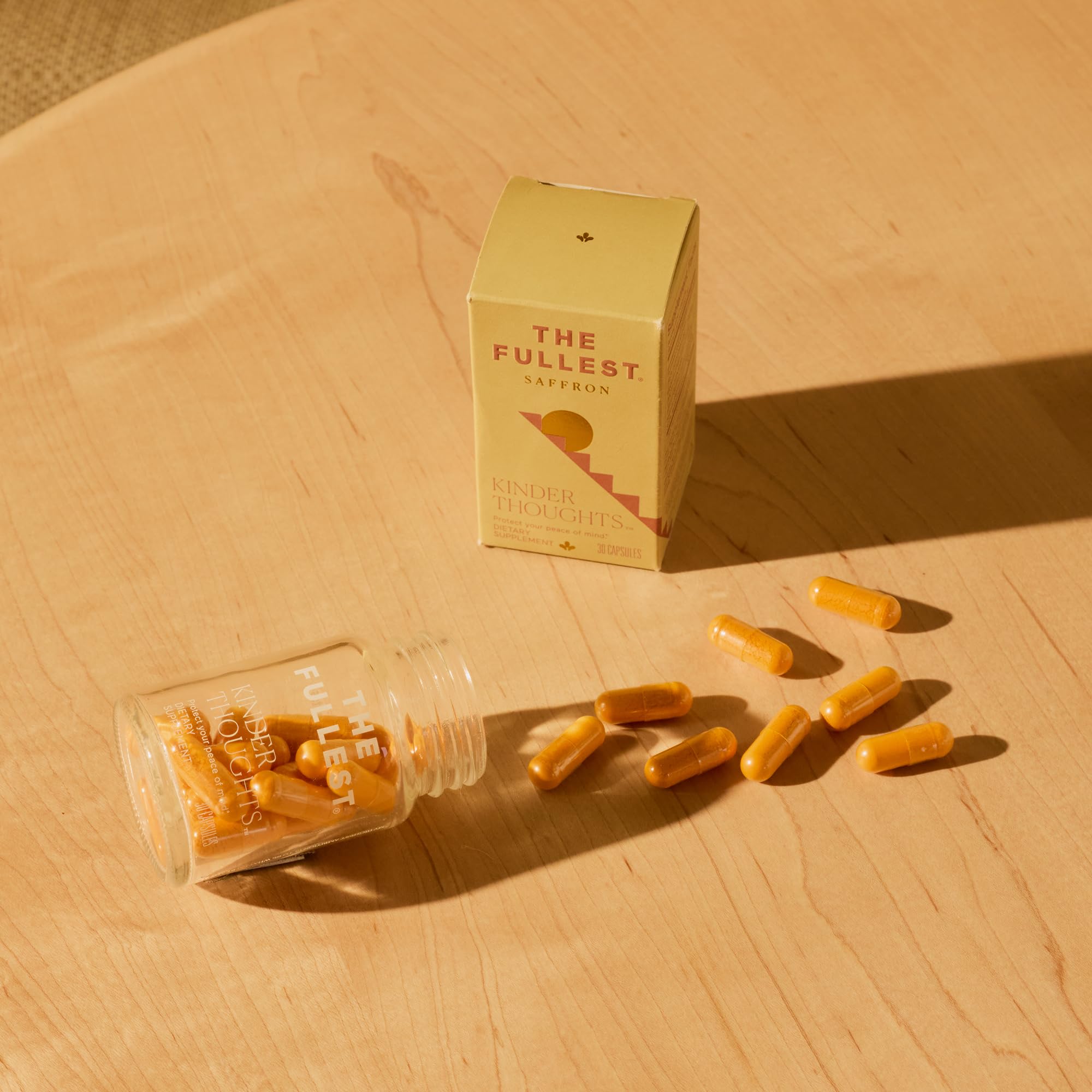 THE FULLEST saffron capsules packaging box with branding visible.