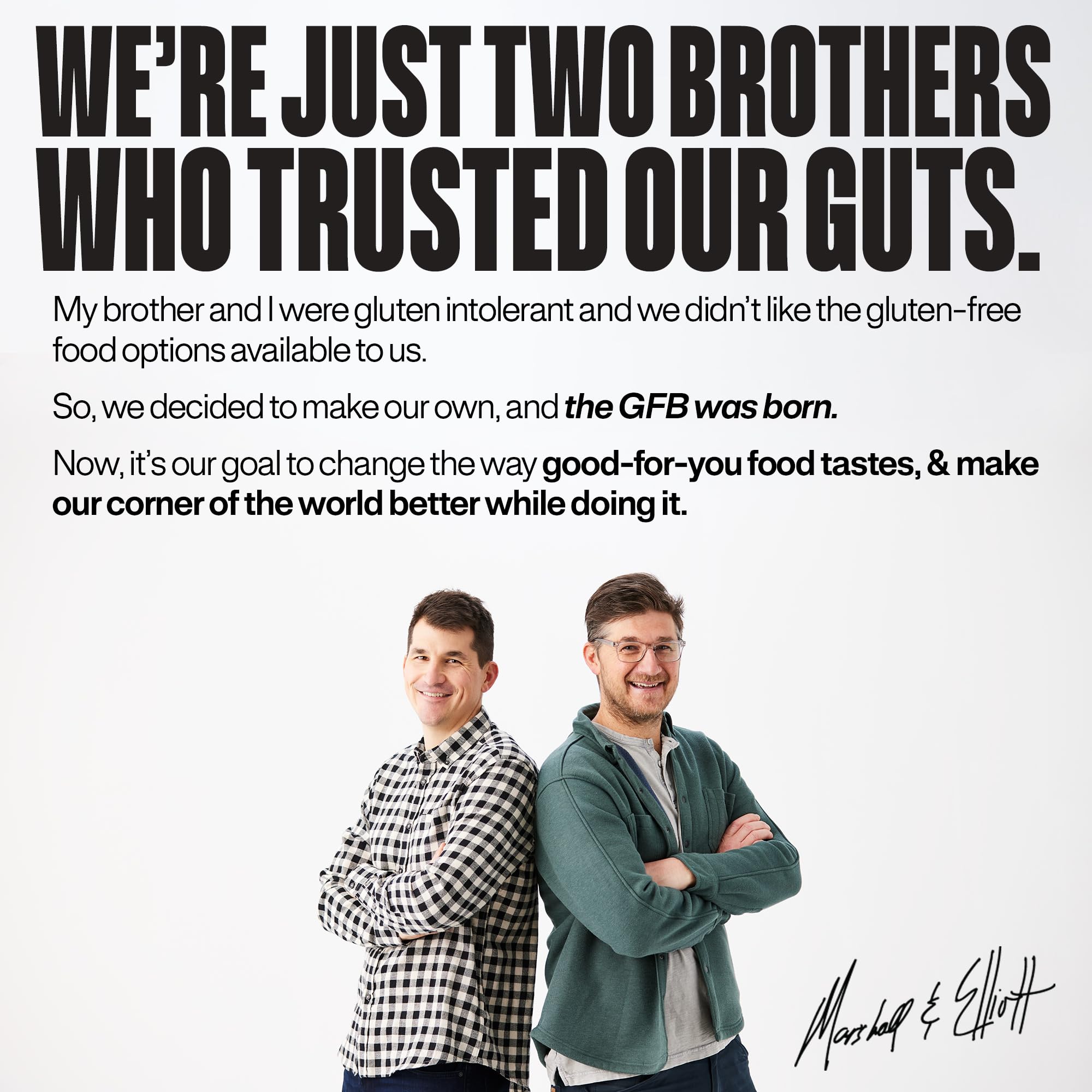 The GFB chocolate peanut butter bar showcases visible peanut crunch.