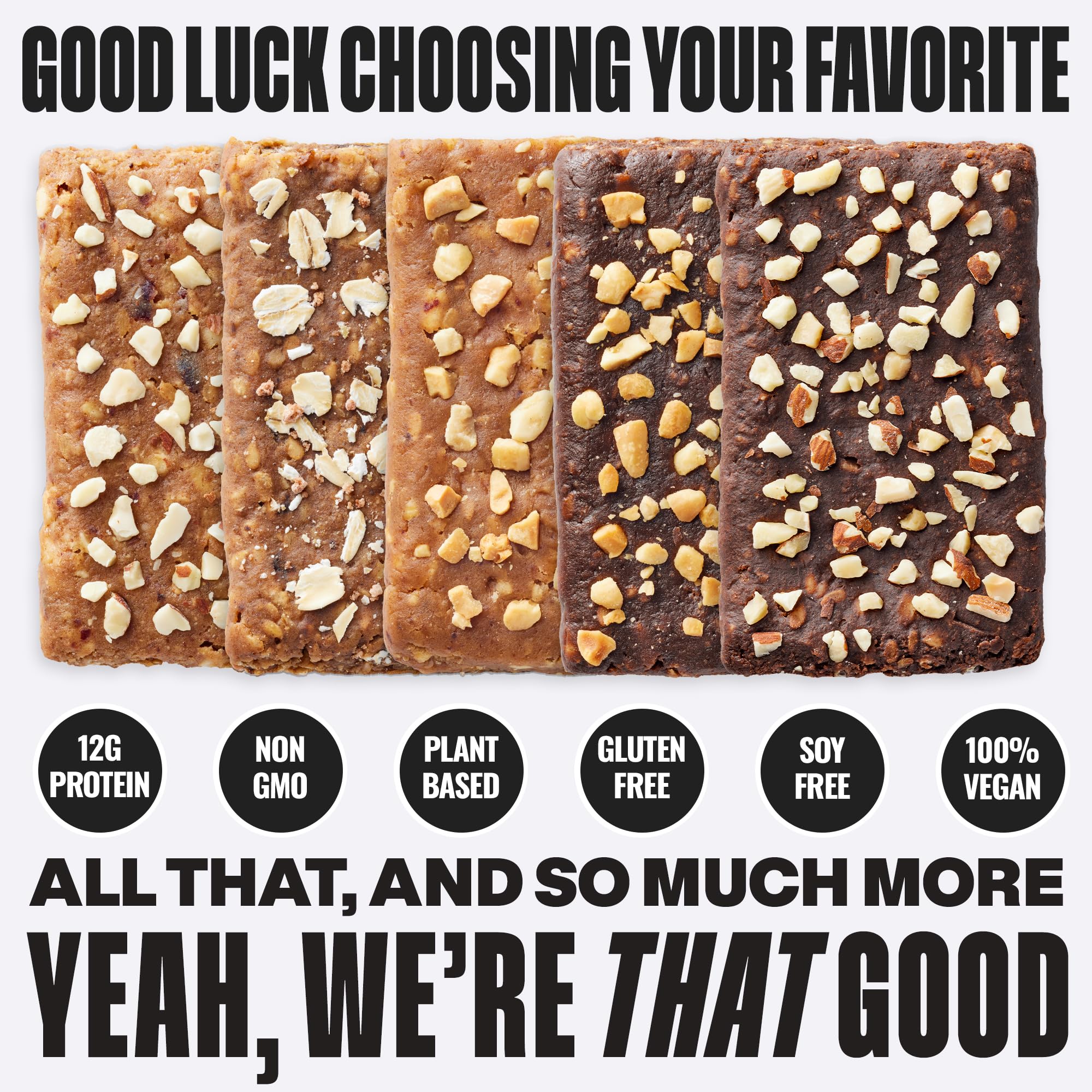 The GFB Chocolate Peanut Butter bar with plant-based protein for sustained energy.