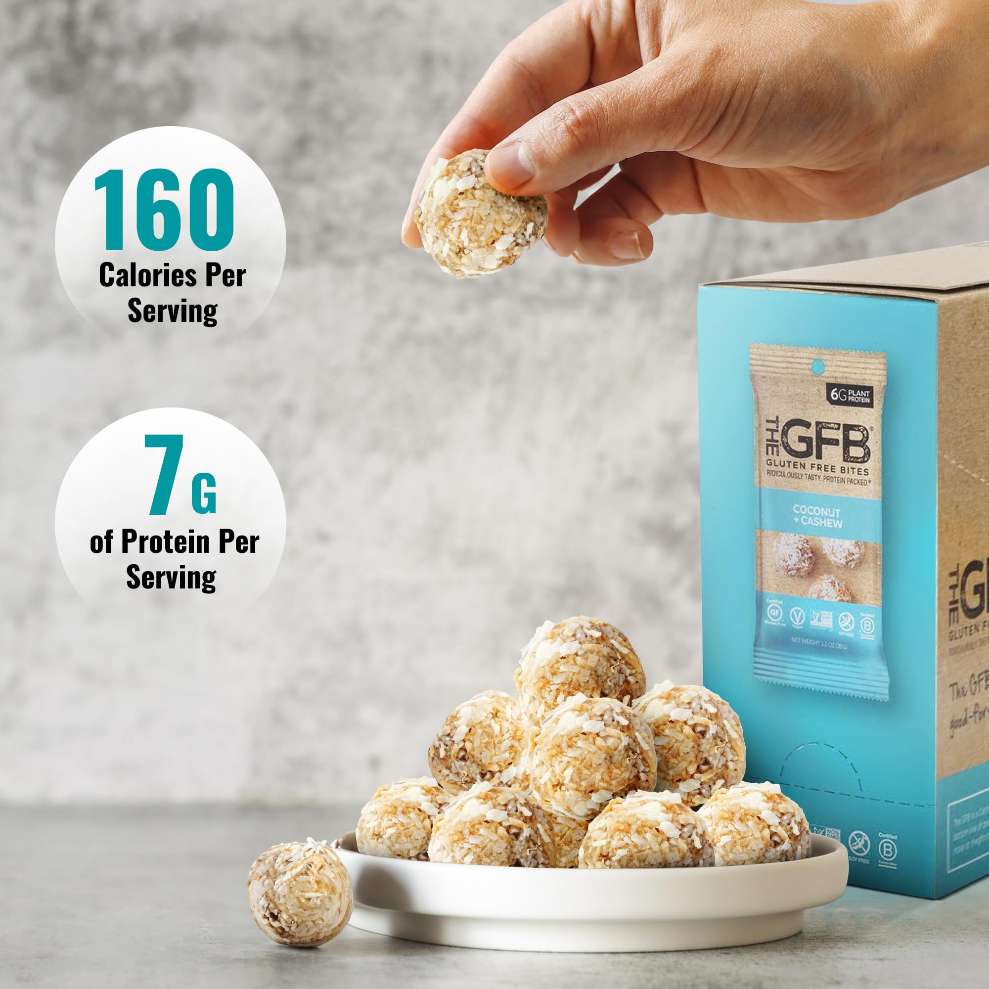Ingredient overlay highlights plant-based protein and simple ingredients