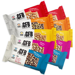 The GFB Cranberry Toasted Almond bar for a gluten-free snack on the go.