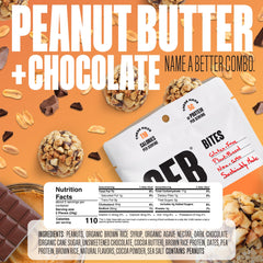 The GFB Dark Chocolate Peanut Butter Bite rich chocolate and peanut butter combo.