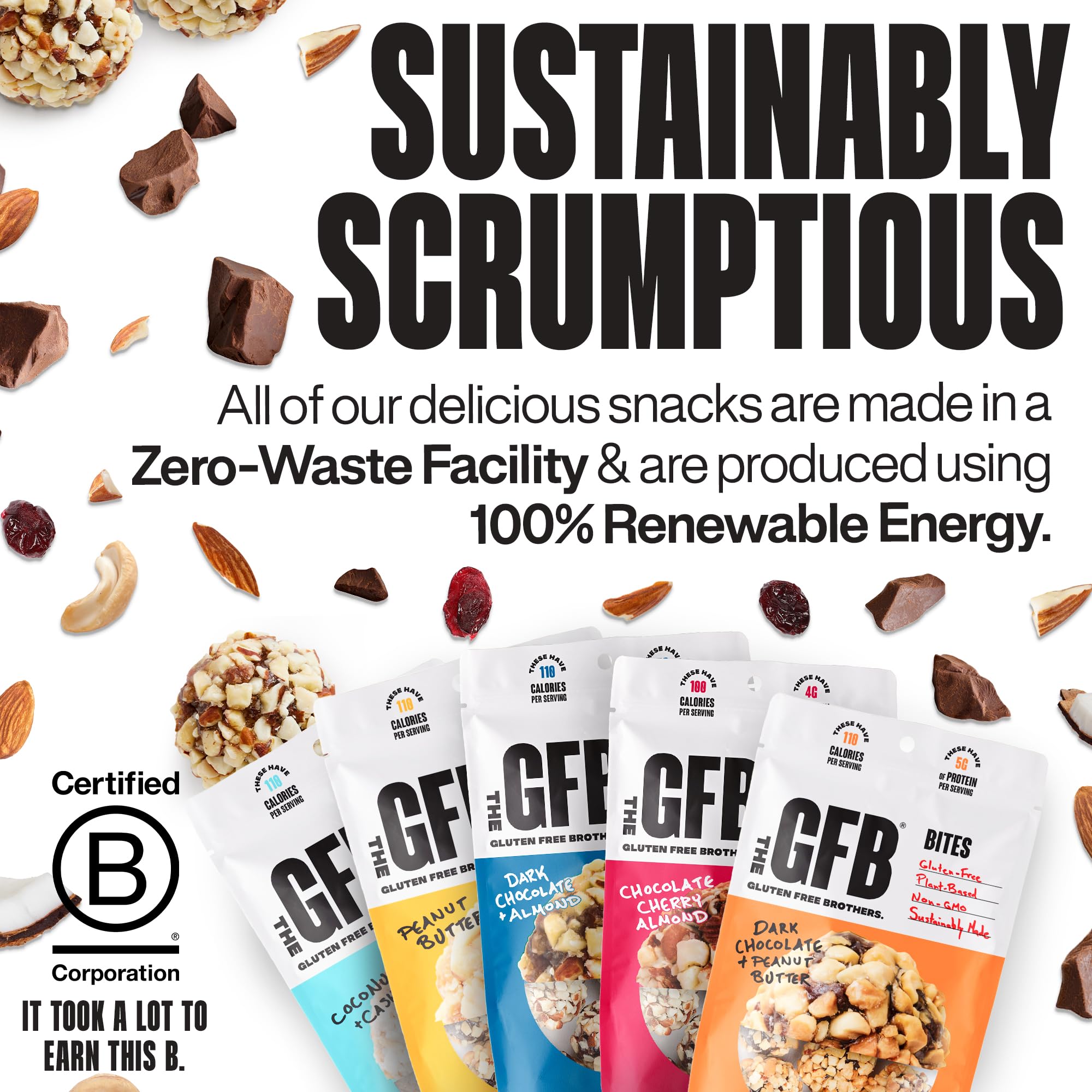 The GFB on-the-go snack pack fits purses, pockets, and gym bags for busy days.