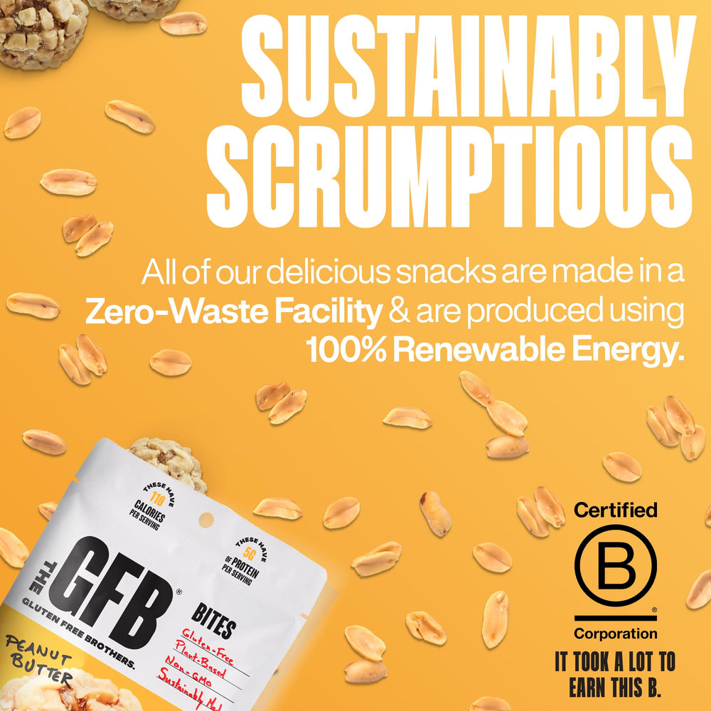 Vegan non-GMO badge emphasizes ethical, plant-based snack quality.
