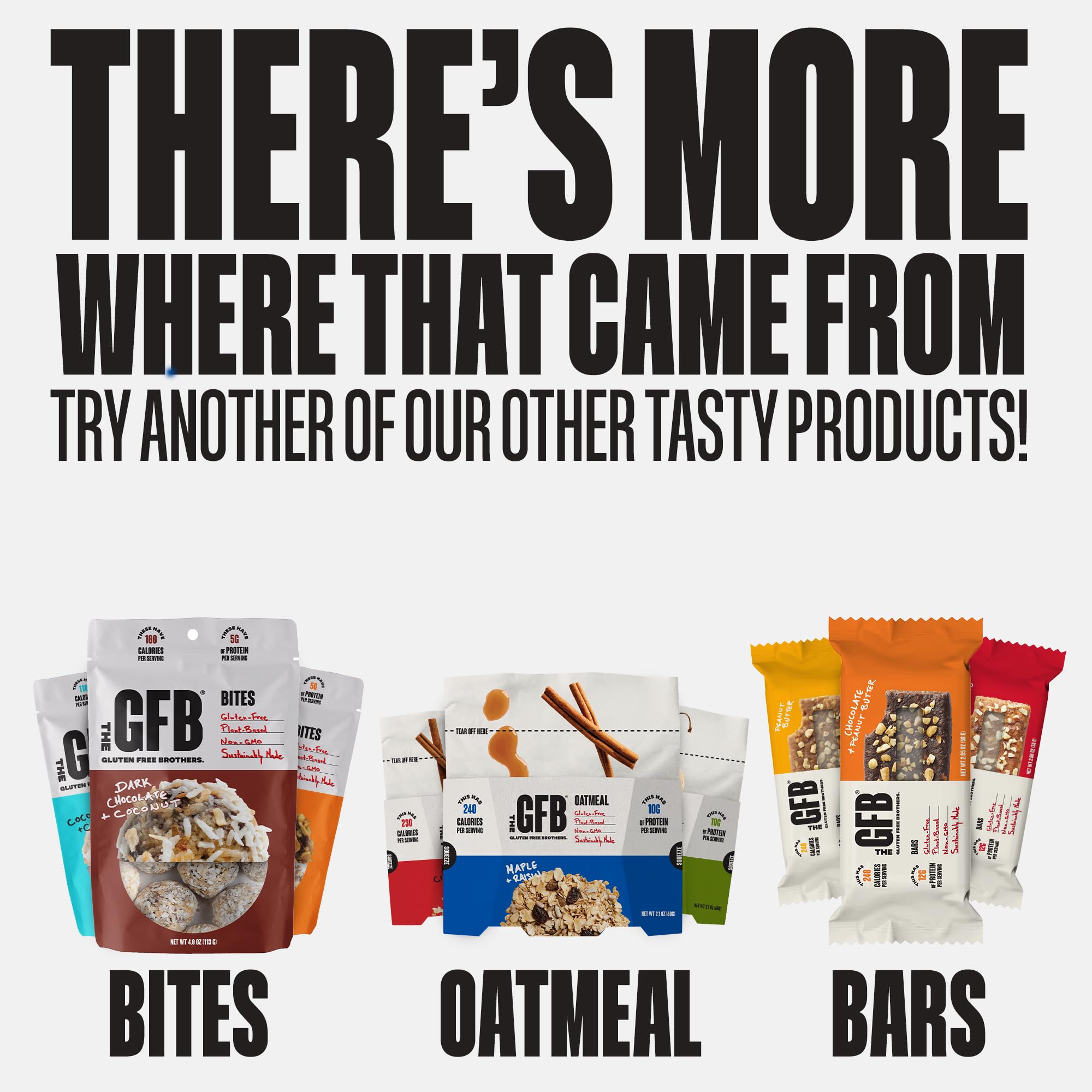 The GFB USA-made, zero-waste facility and B Corp certified branding supports responsible snacking.